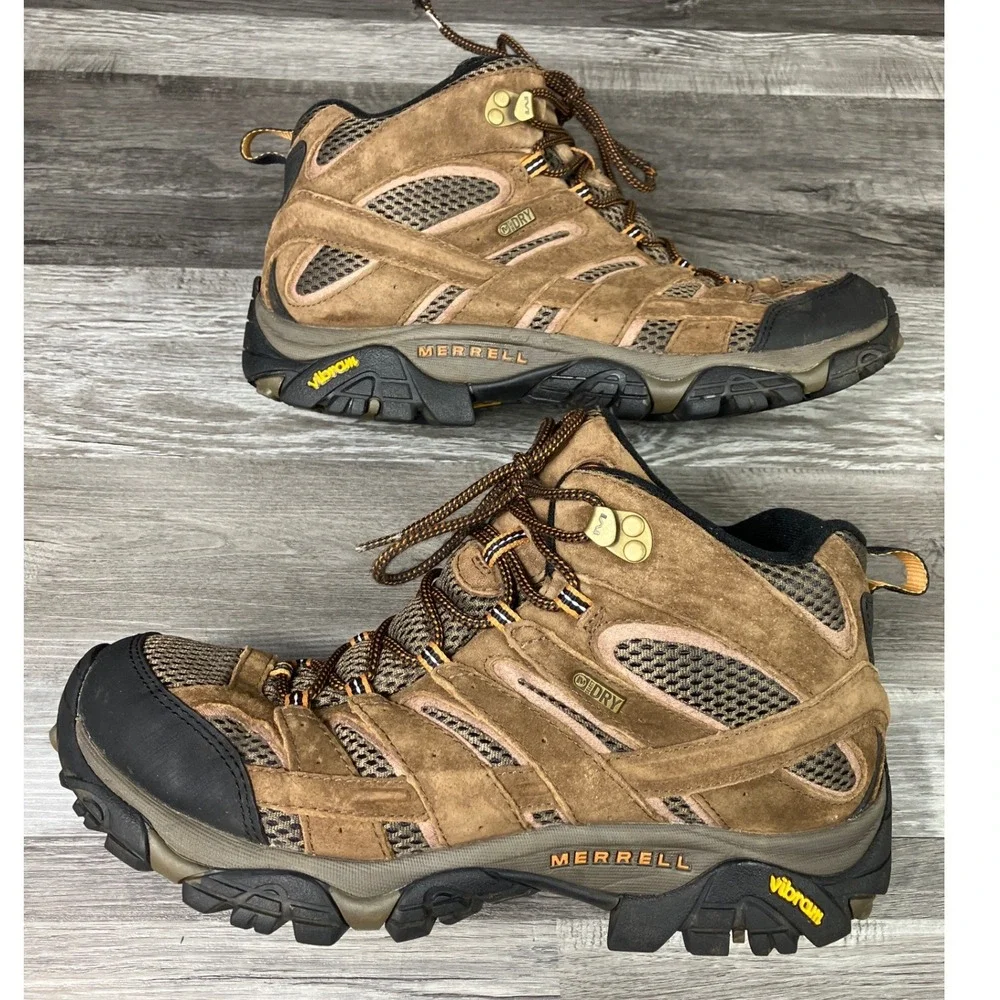 Merrell Moab 2 Mid WP Vibram Gorpcore Hiking Boots Mens 10.5 Earth J06051